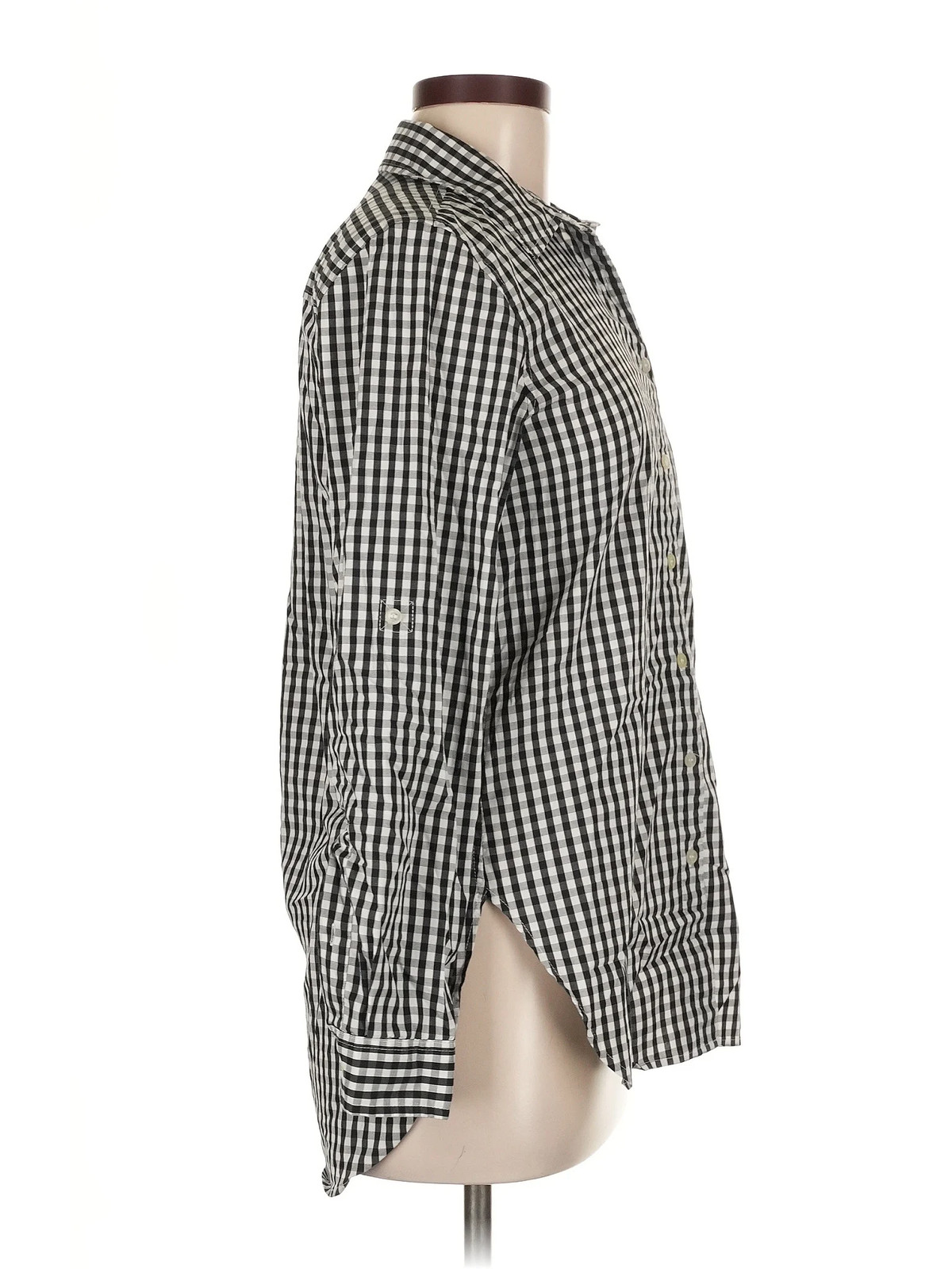 Calvin Klein Women Black Long Sleeve Blouse One Size thumbnail 3