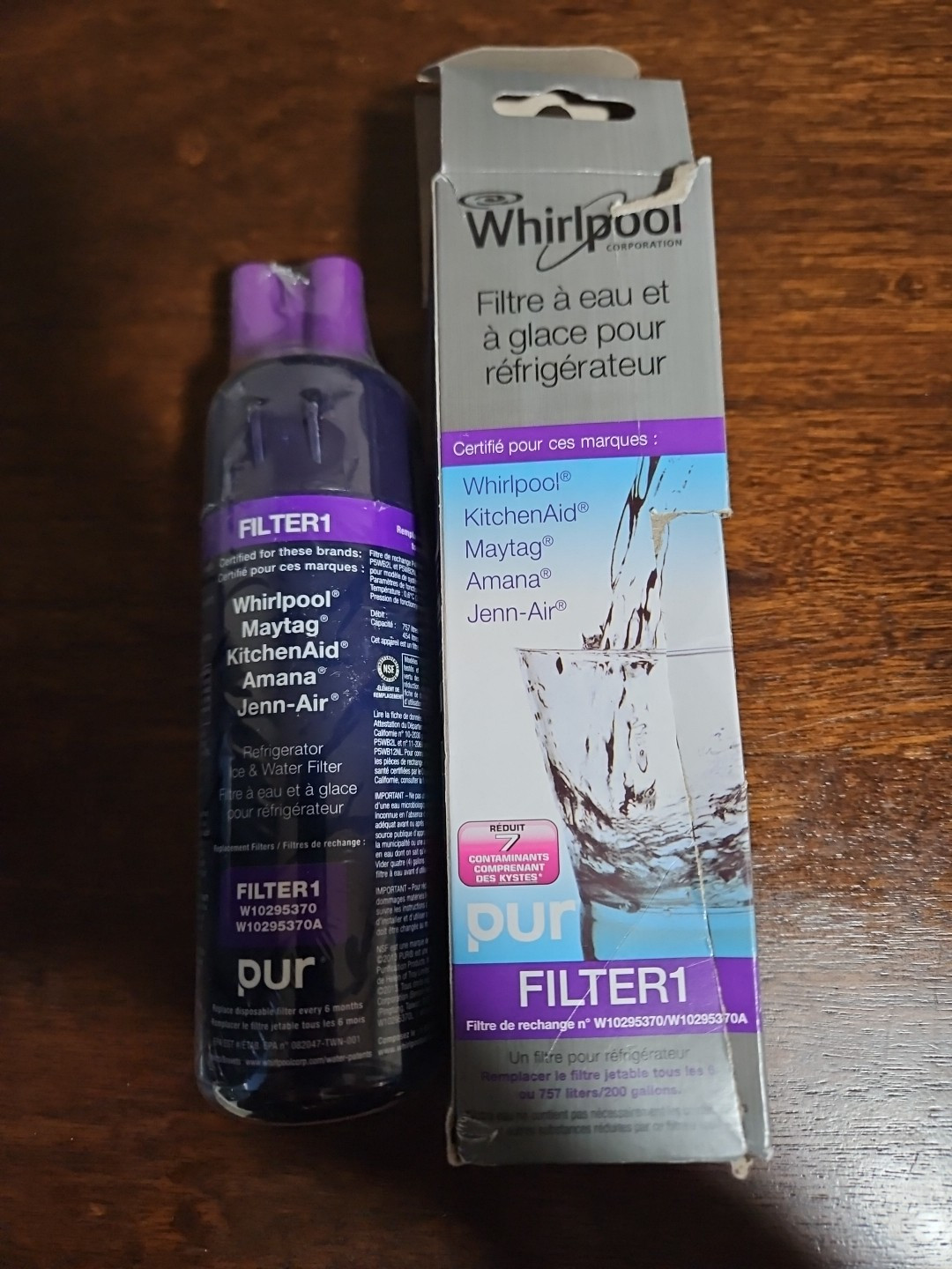Whirlpool Refrigerator Ice and Water Filter 1 Check Description for Details