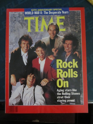 Time Magazine September 1989 Rock Rolls On Rolling Stones Mick Jagger No Label