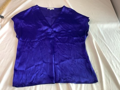 Tash + Sophie Blouse Royal Blue Size S 100% Polyester Light Weight Box G