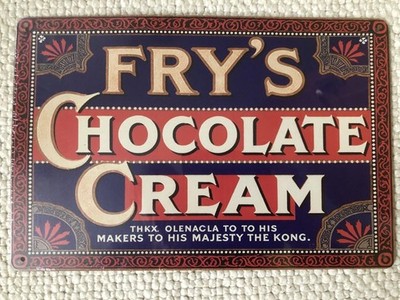 Fry s Chocolate Cream - Reproduktionsschild