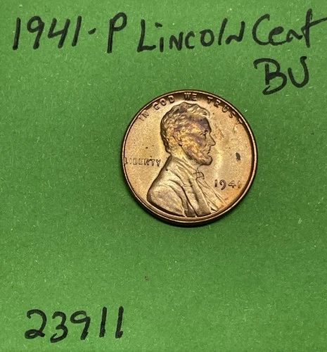 1941-P Lincoln Wheat Cent / Penny 1c BU Uncirculated
