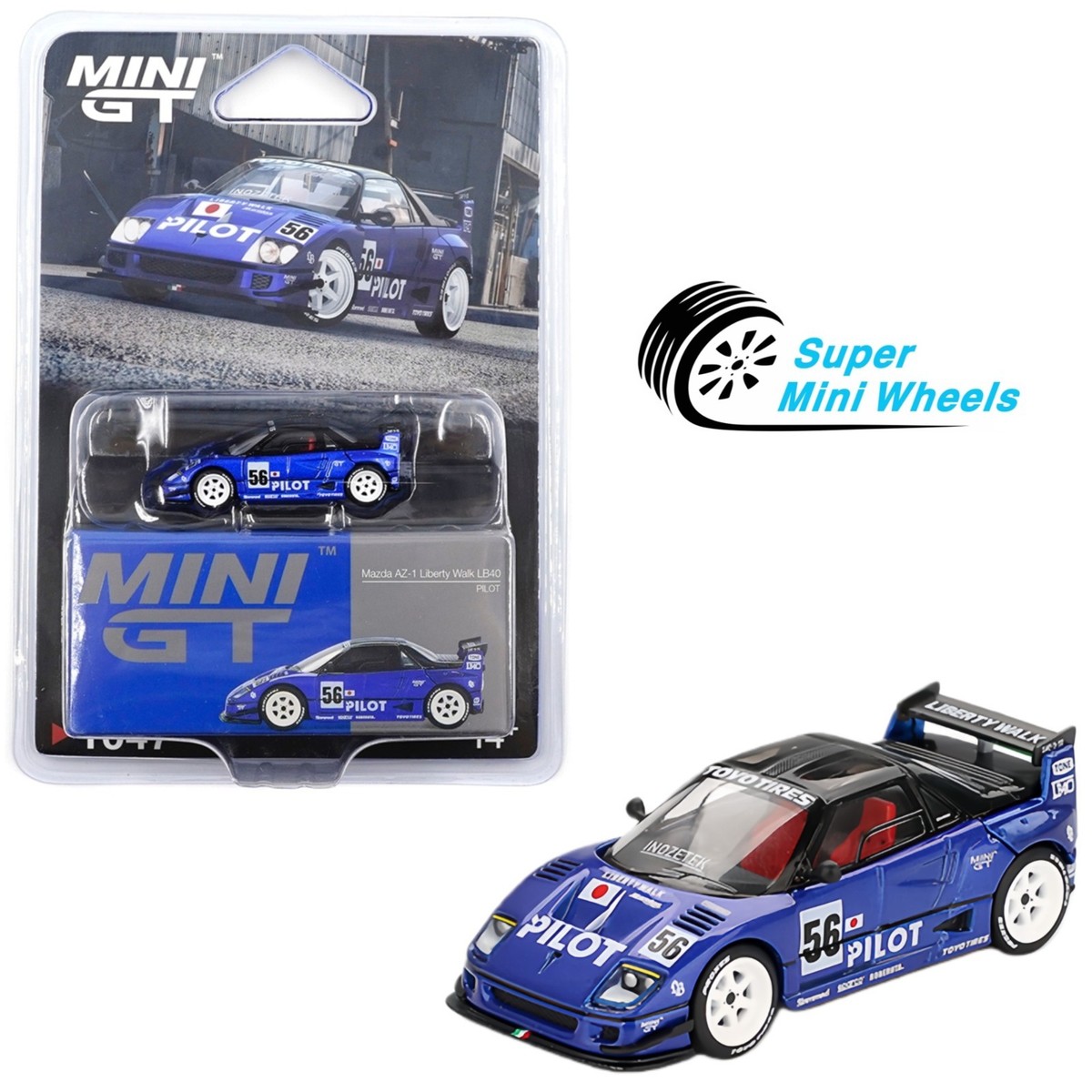 Mini GT 1:64 Mazda AZ-1 Liberty Walk LB40 PILOT #1047 | eBay