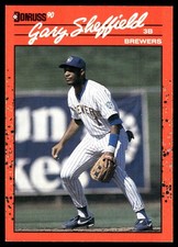 Gary Sheffield 1990 Donruss #501 Brewers MLB READ FREE SHIPPING AutographDen