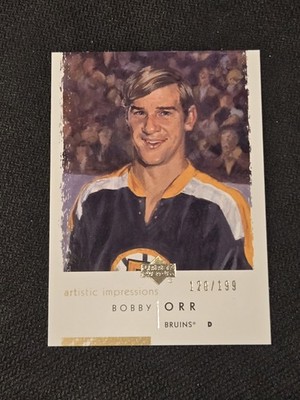 2002-03 Upper Deck Artistic Impressions Gold 140/199 Bobby Orr #7 HOF