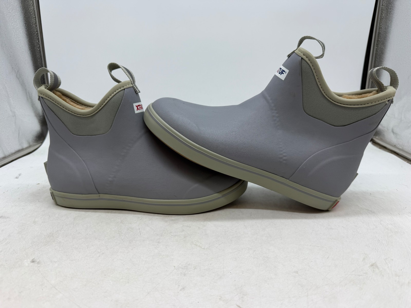 Xtratuf Trolling Pack Fleece Lined Ankle Deck Boots Womens Gray Waterproof - 10 image 5