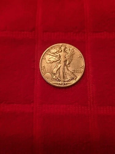 1945 Walking Liberty Half Dollar Silver 50C