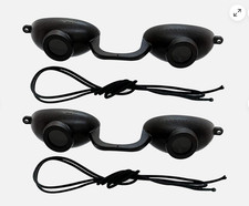 Evo Flexible Tanning Bed Goggles UV Eye Protection Glasses Black, FDA 2 Pack 