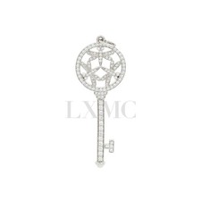 Tiffany & Co. Dragonfly Diamond Key Pendant Full Pavé Necklace