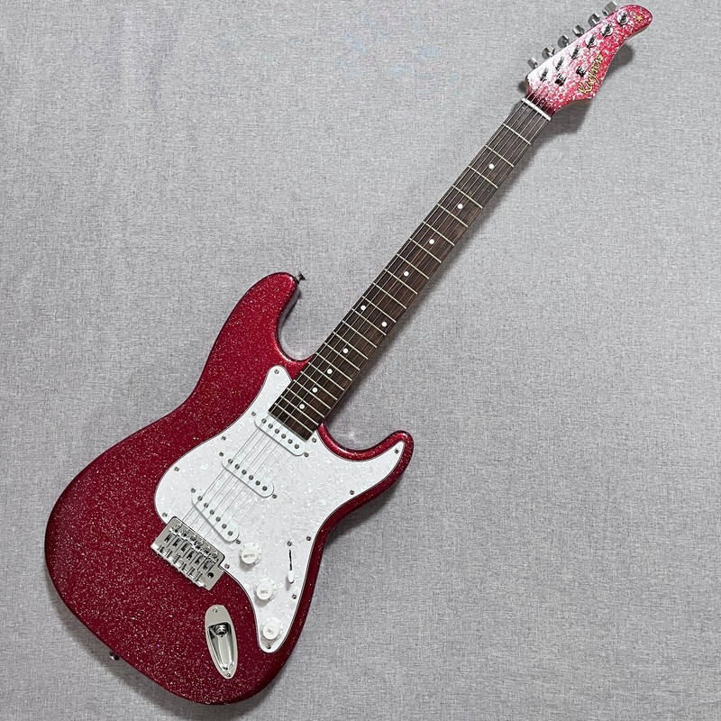 Red Sparkle ST  Electric Guitar SSS Pickups  White Pearl Pickguard 22F solid