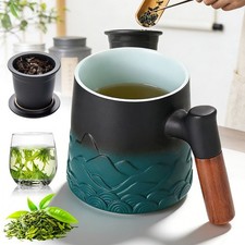 500ml Tea Cup with Lid and Strainer Large Ceramic Tea Cups Handmade Tea Cup