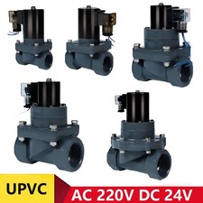 1/2" to 2" Anti Corrosion Salt Water Acid Resistant Solenoid UPVC Valve 220V AC