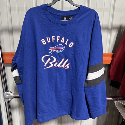 #ad NEW Buffalo Bills NFL Football Royal Blue Jersey Sweatshirt Women#x27;s 2X $16.00