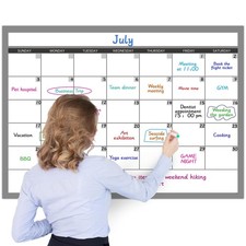 Large Dry Erase Calendar for Wall, Undated 1 Month Wall Calendar, 40" x 28" E