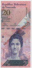 Venezuela 20 Bolivares 29-10-2013 Pick 91.s UNC Banknote Specimen Serie U