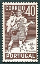 PORTUGAL 1937 40c sepia SG898 mint MH FG Gil Vicente Death Anniversary ##W41