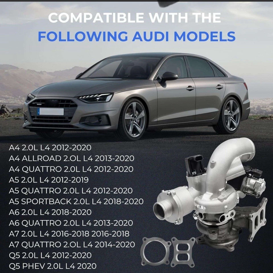 Kit Turbo para Audi A4 A5 A6 A7 Q5 2.0L 2012-2020 Foto 2 de 4
