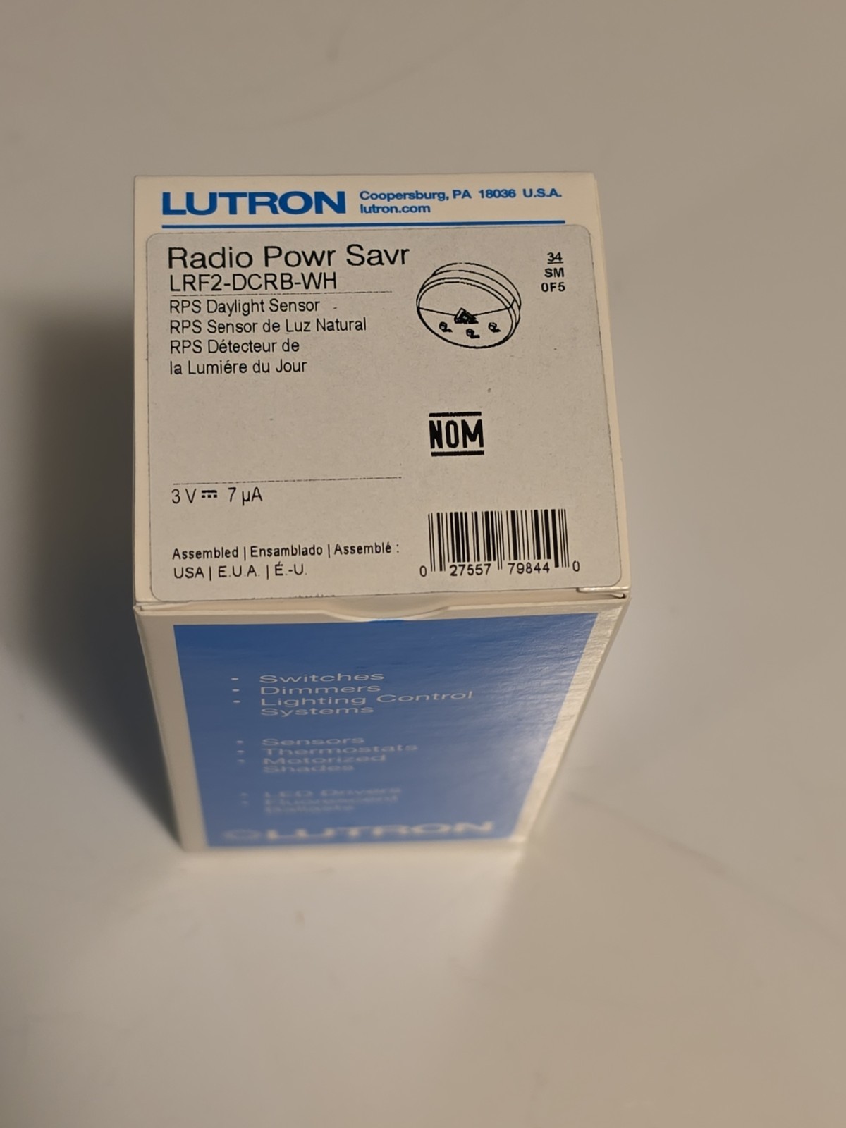 LUTRON LRF2-DCRB-WH Radio Power Savr Ceiling Daylight Sensor NEW