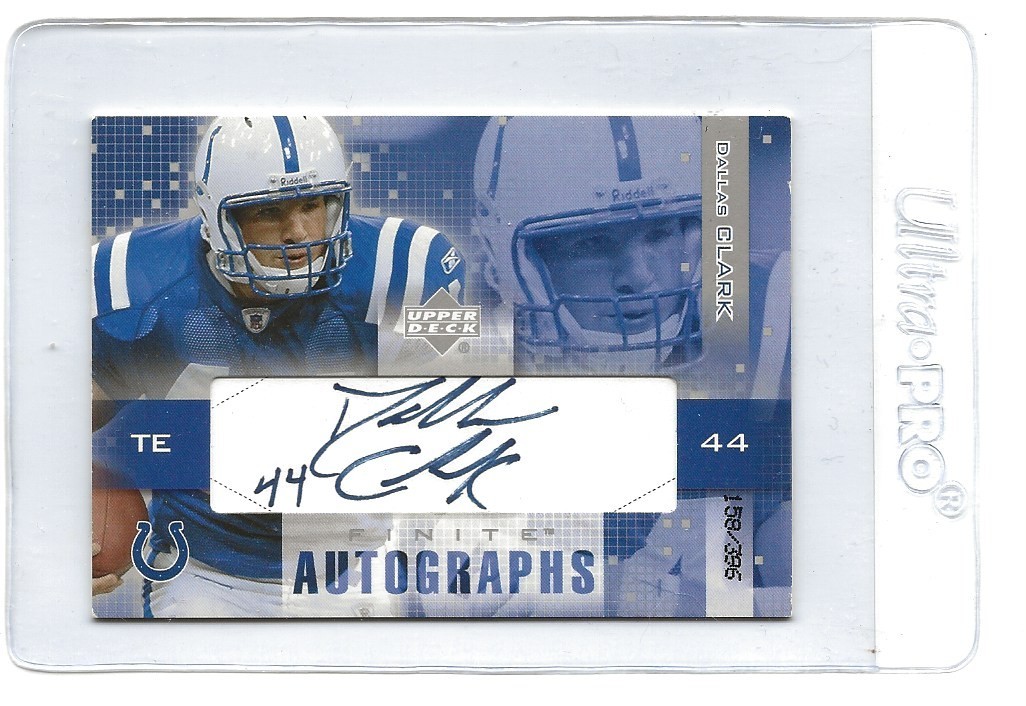 Dallas Clark Upper Deck Finite Autographs #FADC Base