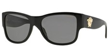Versace Polarized Black Oversized Square Sunglasses - VE4275-GB181-58 - Italy