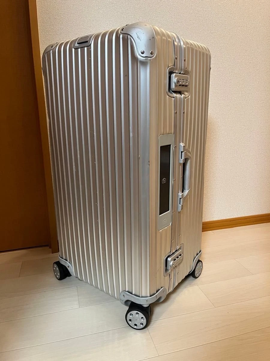Rimowa Topas Sports 100L Silver 4 wheels Carry Case Suitcase USED