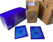 Lot of 60 Blu Ray Disc Cases, Blue NEW Replacement Cases Holds 1 Disc Artwork 