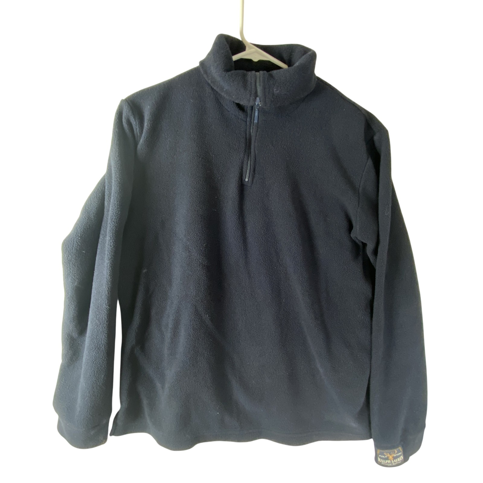 Vintage Polo Sport Ralph Lauren Pullover Mens Small Fleece 1/4 Zip Mock Neck