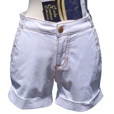 Cache Contour Stretch Denim Short Gold Pant Detail Stitching White New NWT 98