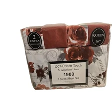 100% Cotton Touch Six Piece Queen Sheet Set