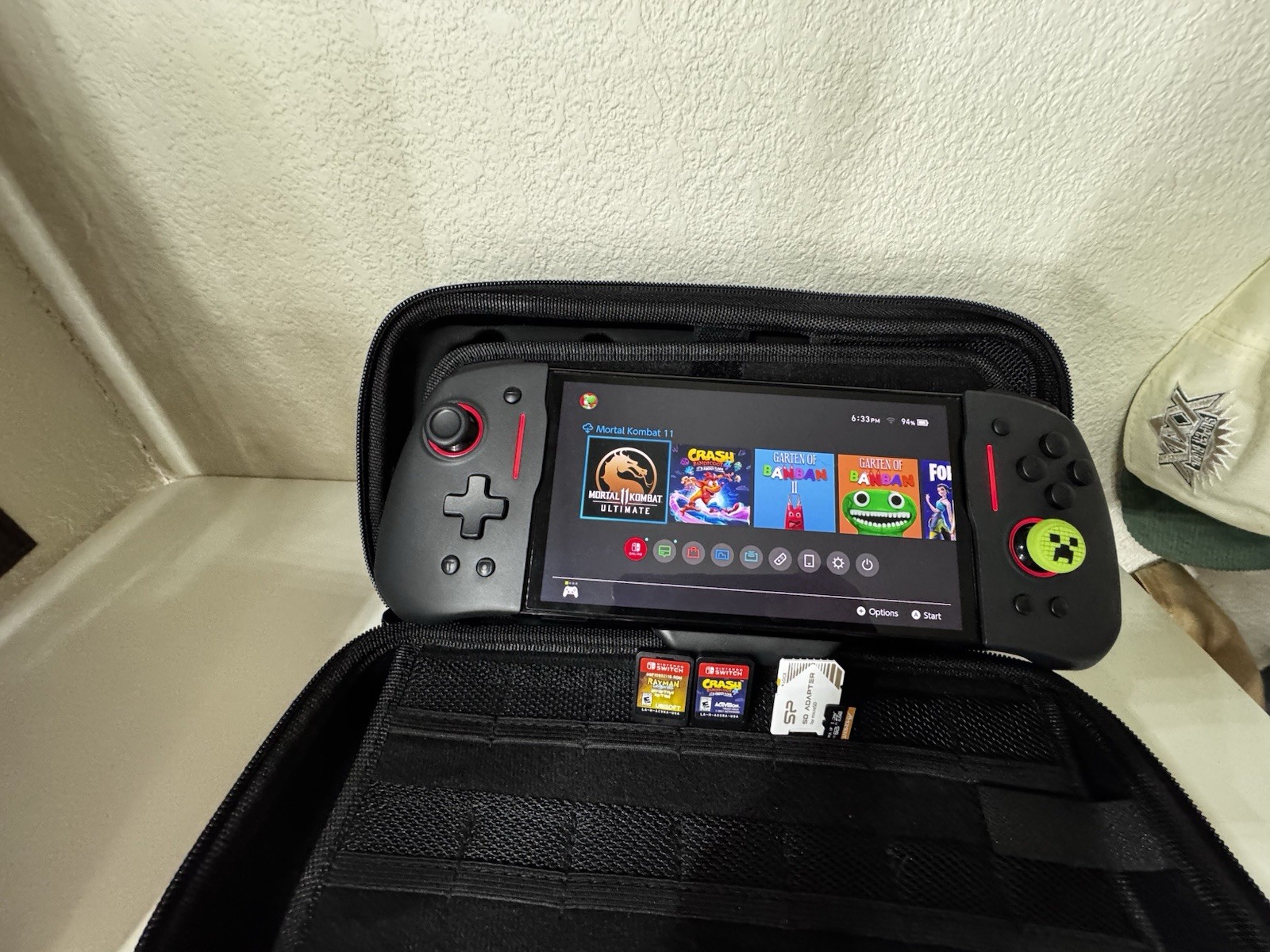 Nintendo Switch Handheld System Black Wi-Fi USB-C w/ Controllers & Case