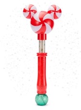 Disney Mickey Mouse Peppermint Swirl Scented Light-Up Bubble Wand 18" Over 1 Lb