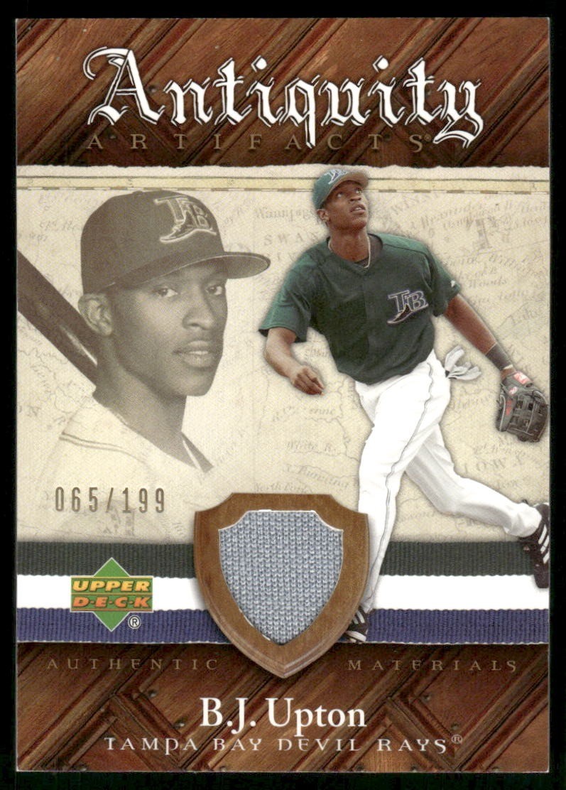 2007 Upper Deck Artifacts B.J. Upton #/199 Antiquity Artifacts Devil Rays #AA-BU