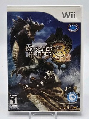 Monster Hunter Tri 3 (Nintendo Wii, 2010) Complete in Box CIB - Not For Resale -