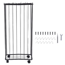 1PC Garage Ball Storage Rack Large Capacity Rolling Sports Ball Storage Cart SET