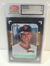 1987 Donruss #66 Will Clark Rookie Card graded NM 7. rookie card picture