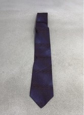 Men's Purple Silk Necktie Geometric Textured Pattern Made in USA