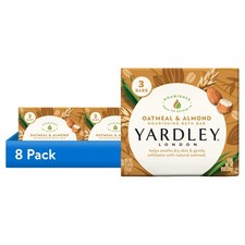 Yardley London Oatmeal Almond Bath Bar Soap 4 oz 8 Packs of 3