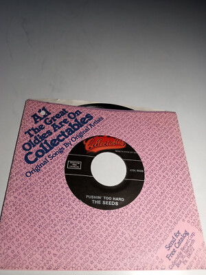 The Seeds プッシン・トゥ・ハード 7インチレコード The Seeds - Pushin' Too Hard - 45 Record 1966 Reissue Back to Back