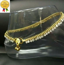 Diamante Anklet Ankle Chain Indian Stunning Payal Bollywood Single or Pair