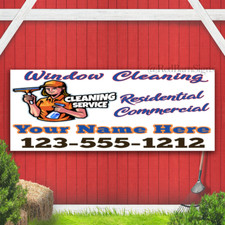 Window Cleaning Service Business Marketing Banner Sign