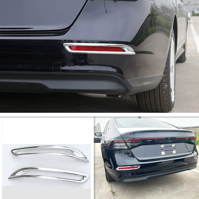 For Honda Accord 2023 ABS Chrome Rear Fog Light Lamp Cover Trim