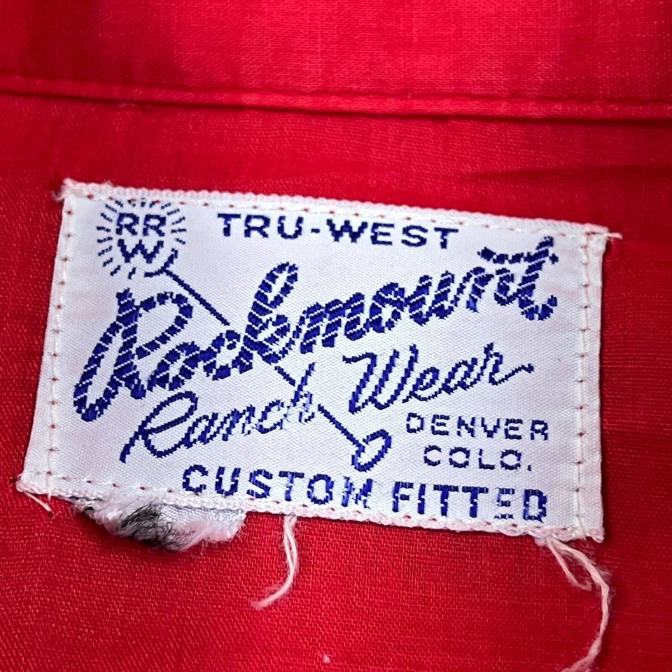 Camisa De Colección Años 70 Rockmount Ranch Wear Para Hombres M Western TRU WEST Perla Snap Denver EE. UU. Foto 2 de 4