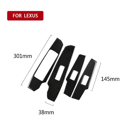 Cubierta de panel de ajuste de ventana de fibra de carbono tipo A para Lexus IS250 IS350 2014-18 - Imagen 2 de 12