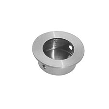 Satin Stainless Steel Round Flush Door Handle - various sizes