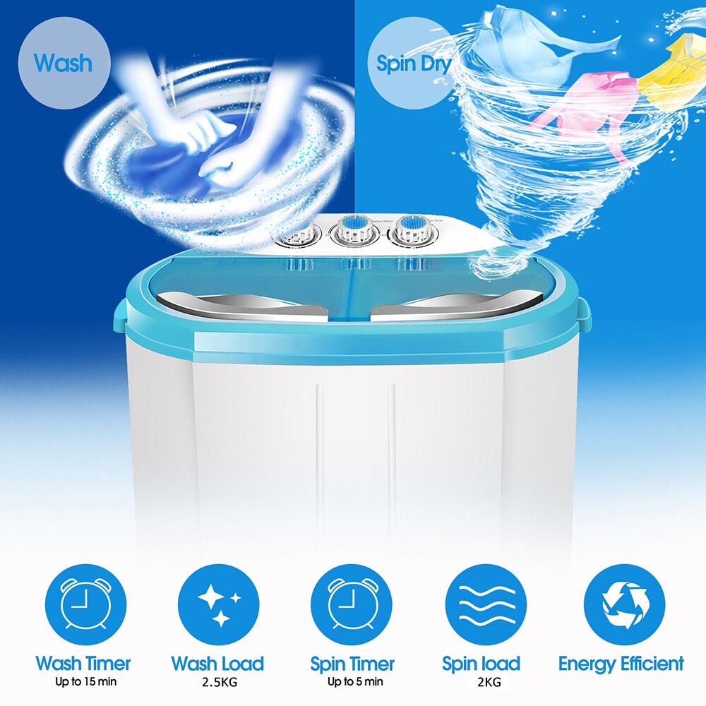 Dorm Washer 4.5kg Twin Tub Washing Machine Mini Portable Compact Dryer Laundry eBay