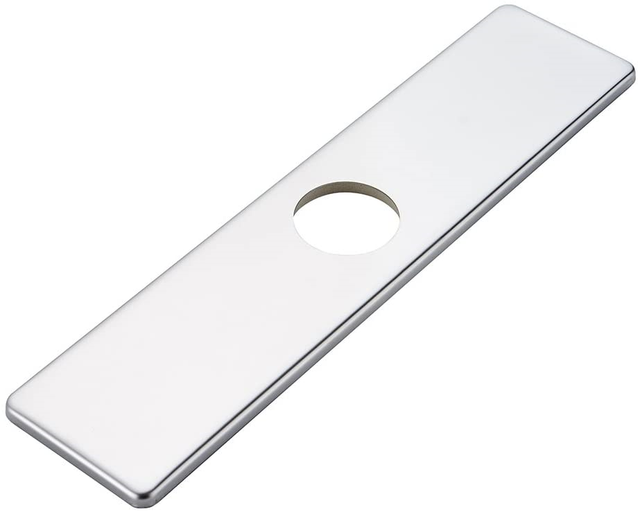 BWE Chrome Square 10 Inch Kitchen Sink Faucet Hole Cover Deck Plate