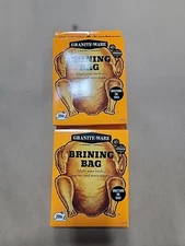 Granite Ware Turkey Brining Bag 2 pack Heavier Duty Materials Thicker Seams 20lb