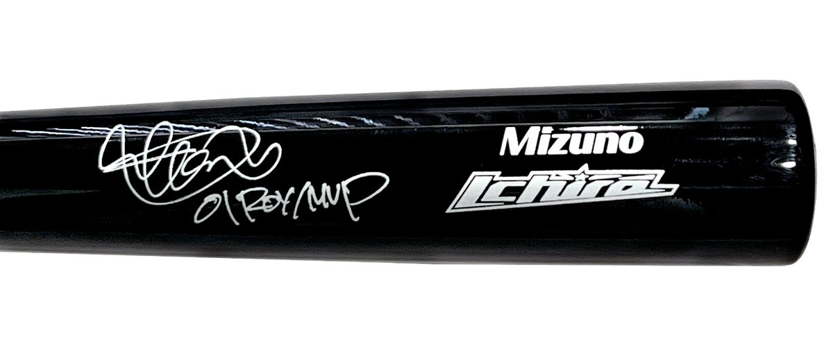 Ichiro Suzuki Mariners Signed 01 ROY/MVP Inscribed Black Pro Model