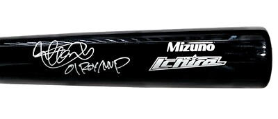 Ichiro Suzuki Mariners Signed 01 ROY/MVP Inscribed Black Pro Model