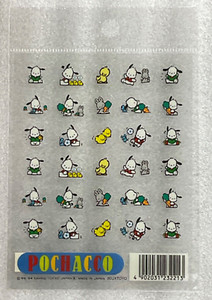 VTG Sanrio Clear Mini Stickers Pochacco Dog Japan Sealed Rare 1989 1994